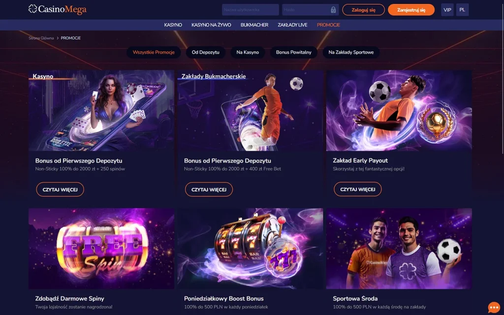 CasinoMega Promocje