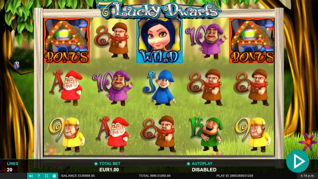 7 Lucky Dwarfs slot bonus