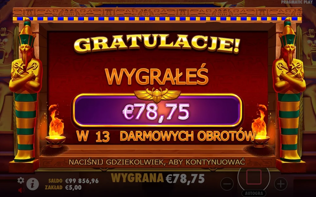 Fortune of Giza Zwycięstwo