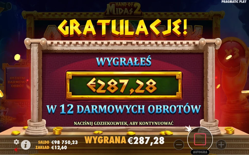 Hand of Midas 2 Zwycięstwo