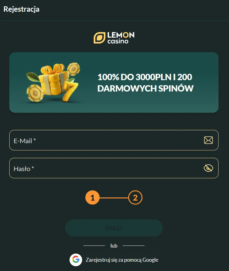 Lemon Casino Formularz Rejestracyjny Lemon Casino Formularz Rejestracyjny