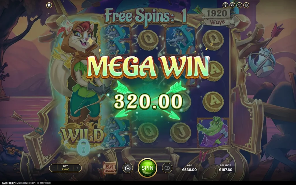 Ms Robin Hood Mega Wygrana