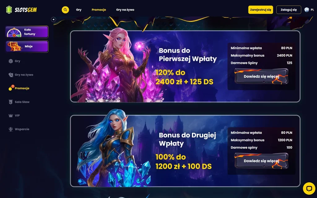 SlotsGem Bonus Powitalny SlotsGem Bonus Powitalny