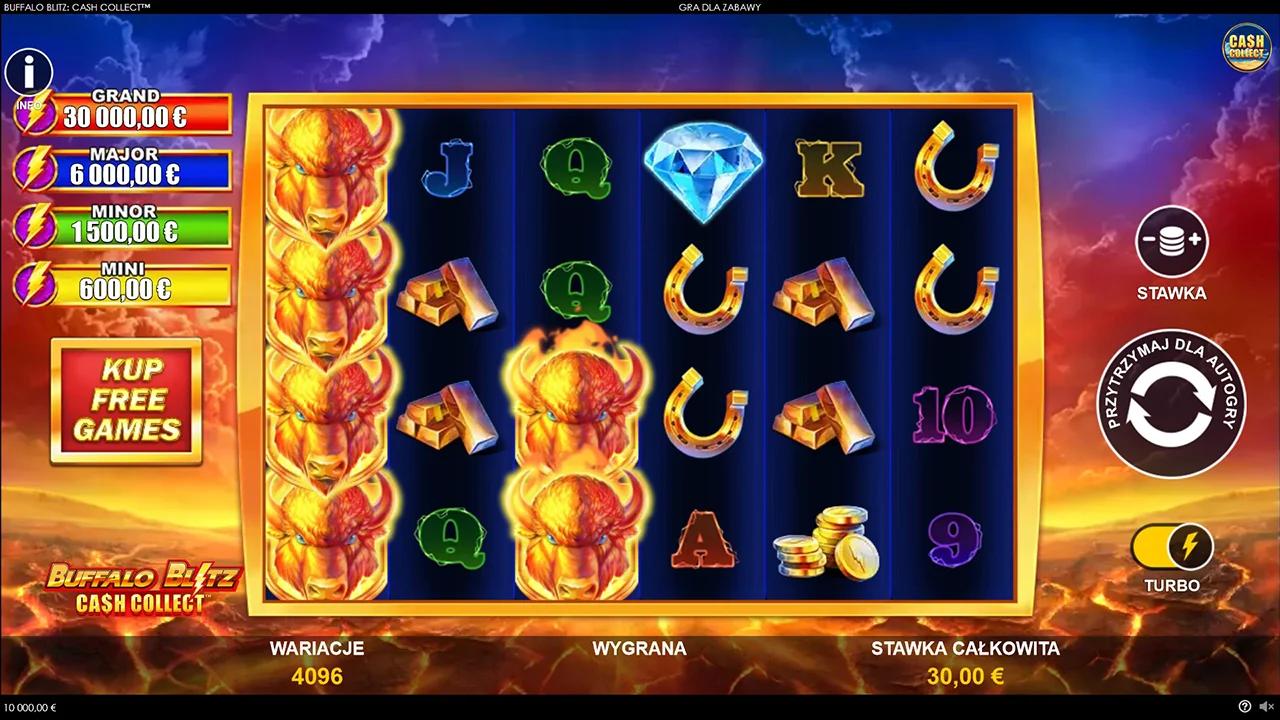 Zagraj w Buffalo Blitz: Cash Collect Buffalo Blitz: Cash Collect gra za darmo