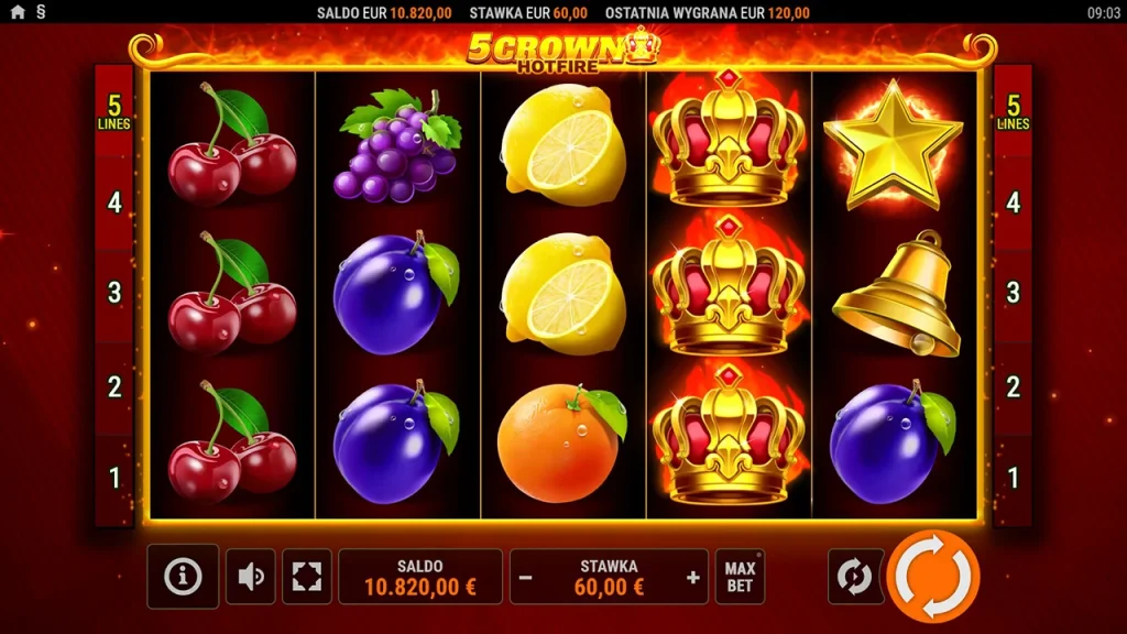 5 Crown Hotfire Symbole Specjalne