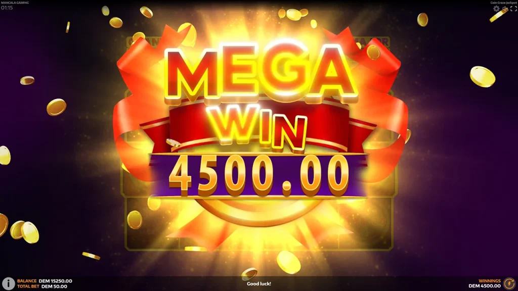 Coin Craze Jackpot Mega Wygrana