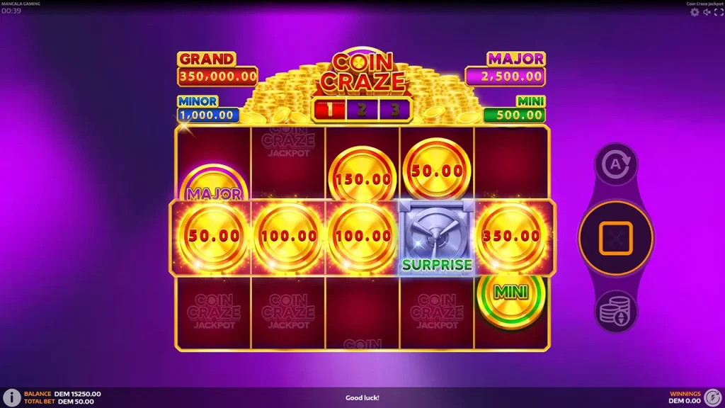 Coin Craze Jackpot Powtarzane Obroty