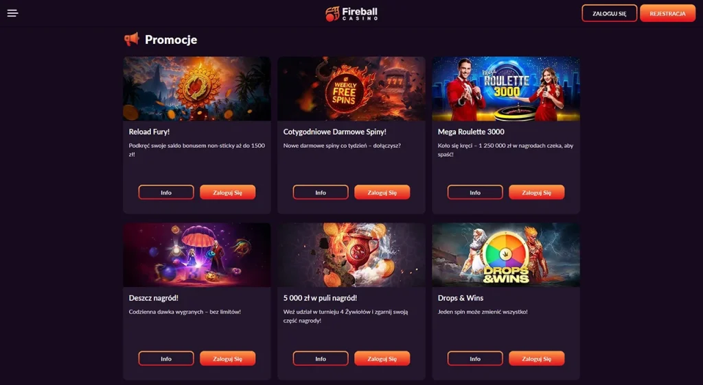 Fireball Casino Promocje