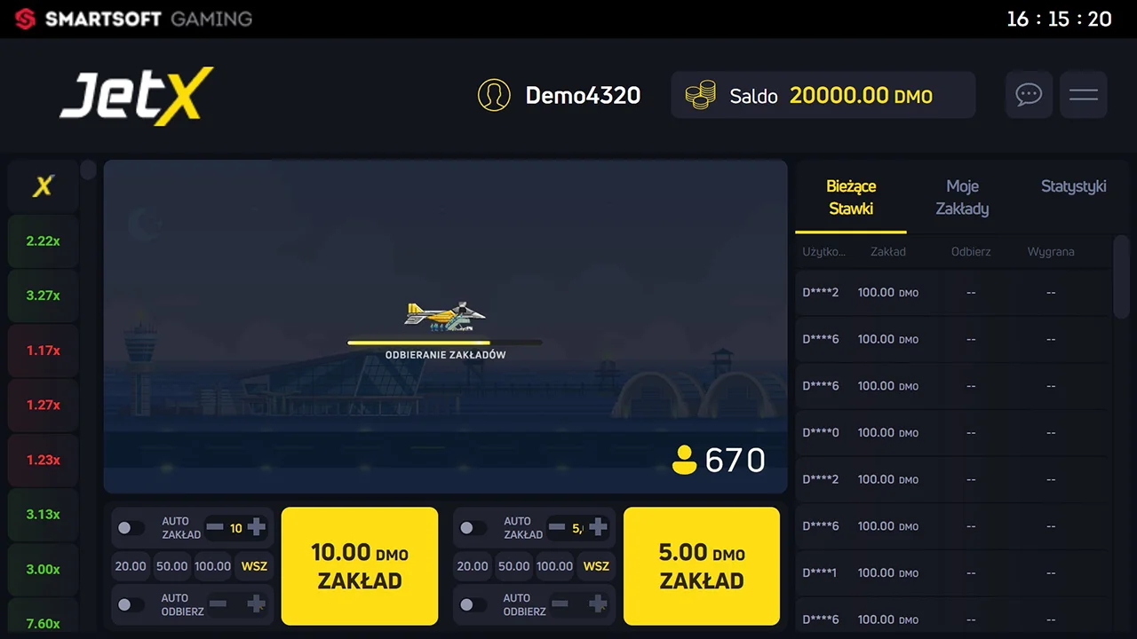 JetX demo
