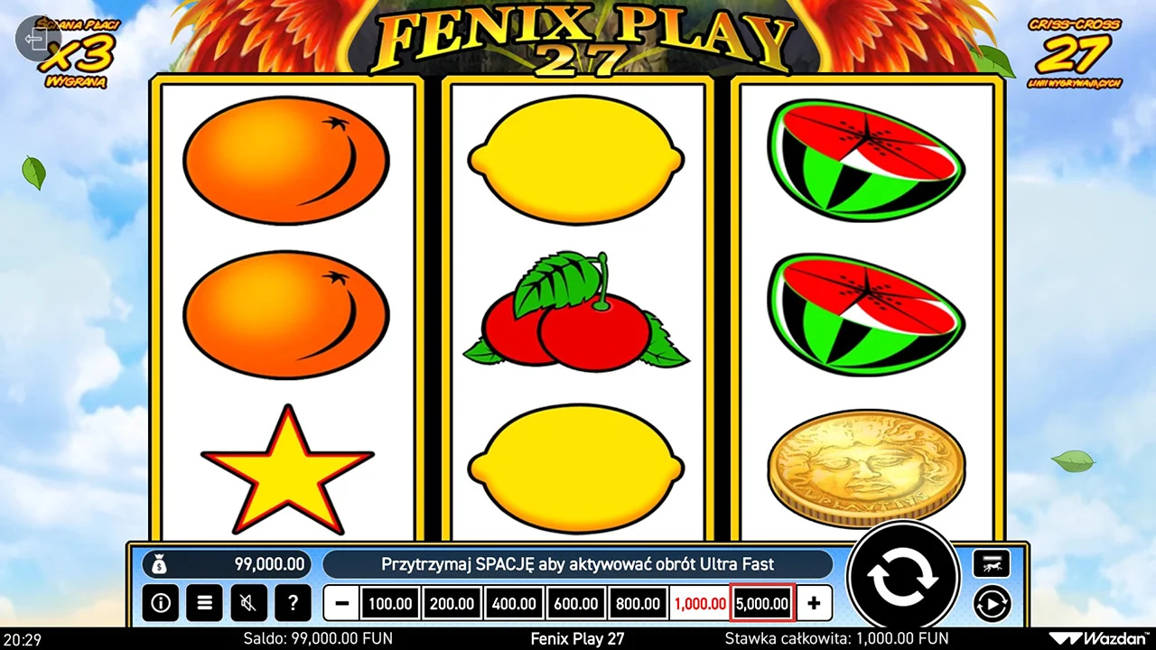 Fenix Play 27 demo