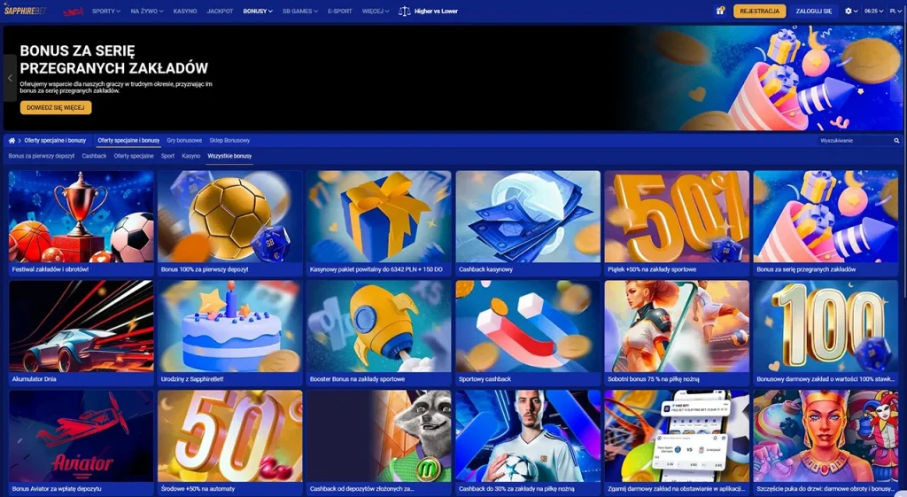 SapphireBet Promocje