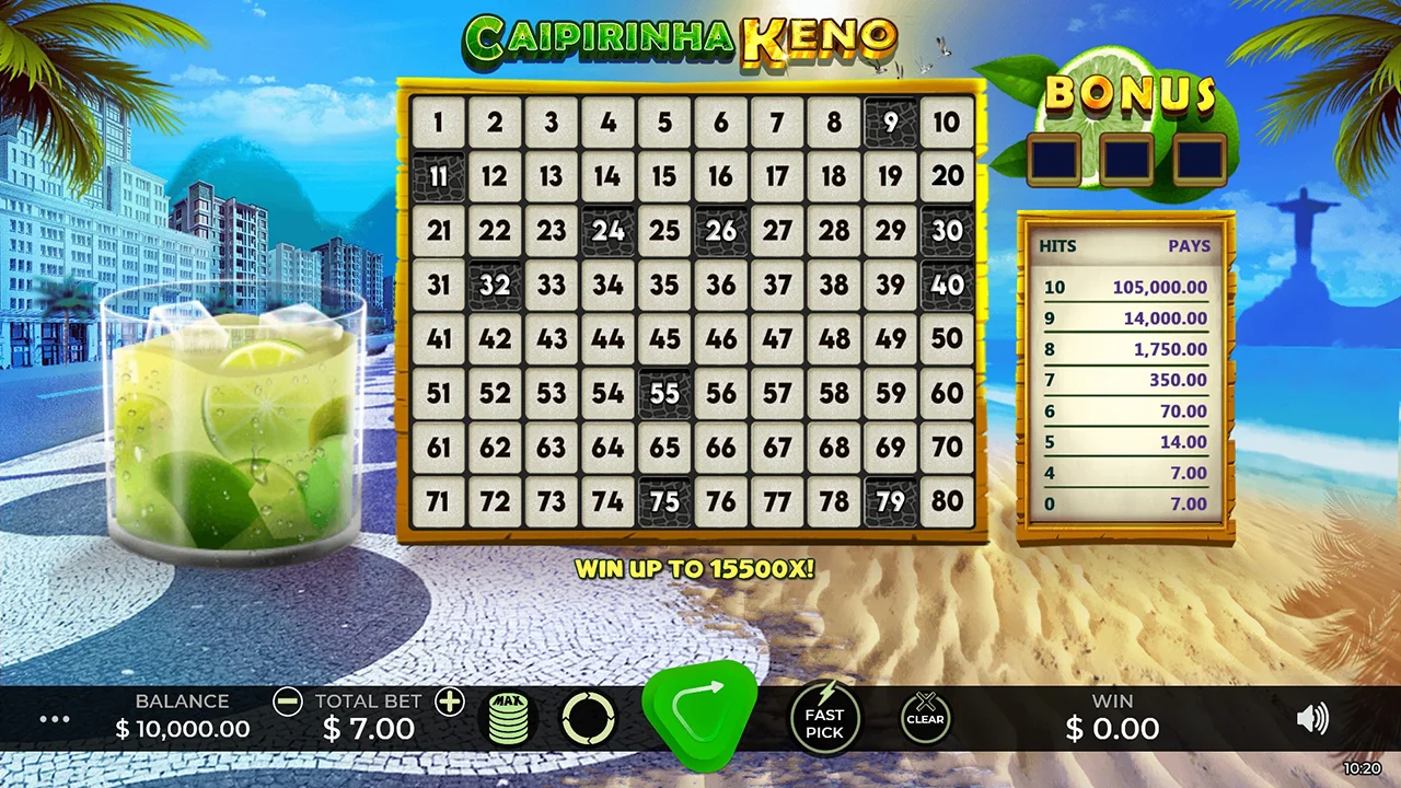 Caipirinha Keno demo