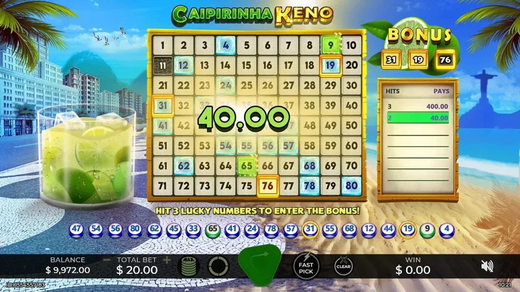 Caipirinha Keno Wygrana
