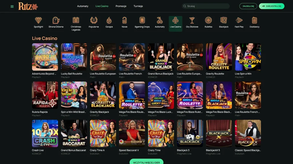 Ritzo Z Krupierem Na Zywo