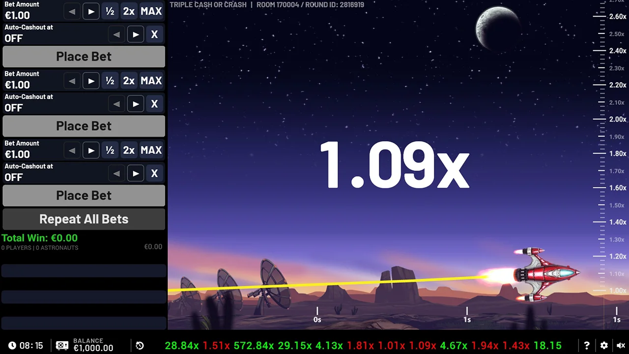 Triple Cash Or Crash demo