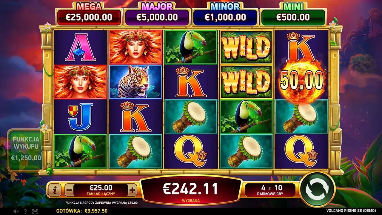 Volcano Rising SE Darmowe Spiny