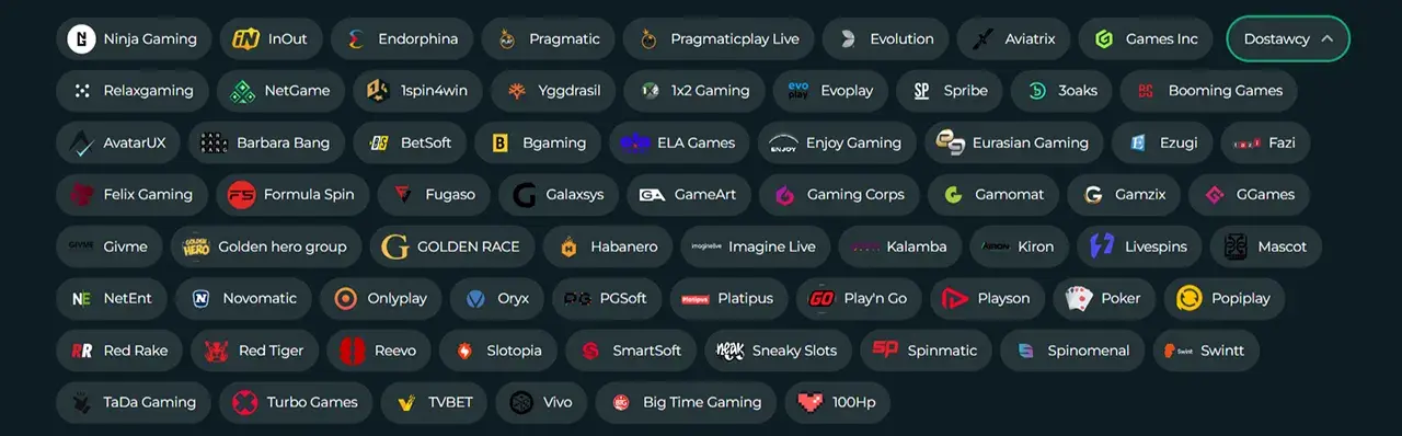 RokuBet Casino Dostawcy RokuBet Casino Dostawcy