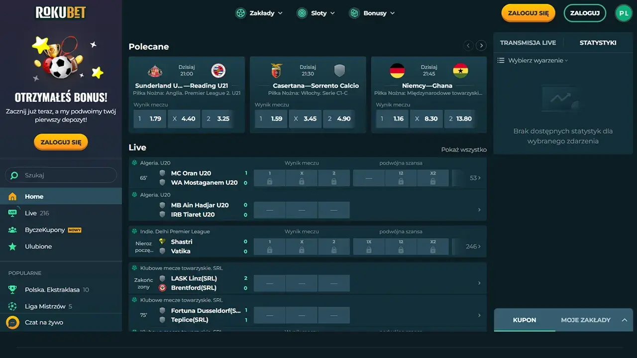 RokuBet Casino Zakłady Sportowe RokuBet Casino Zakłady Sportowe