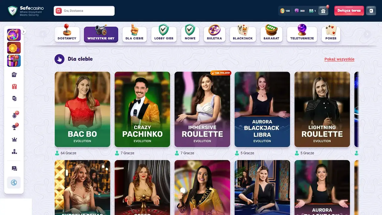 SafeCasino Casino Krupier na Żywo SafeCasino Casino Krupier na Żywo