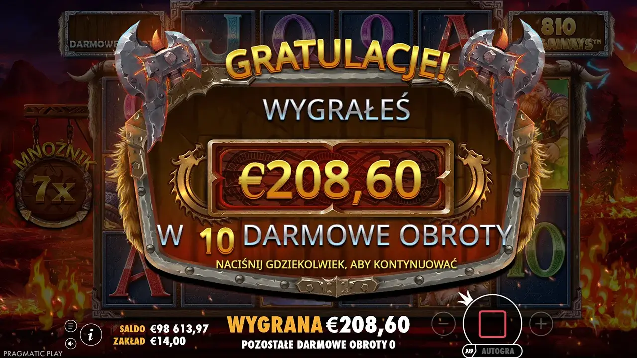 Power of Thor Megaways Wygrana