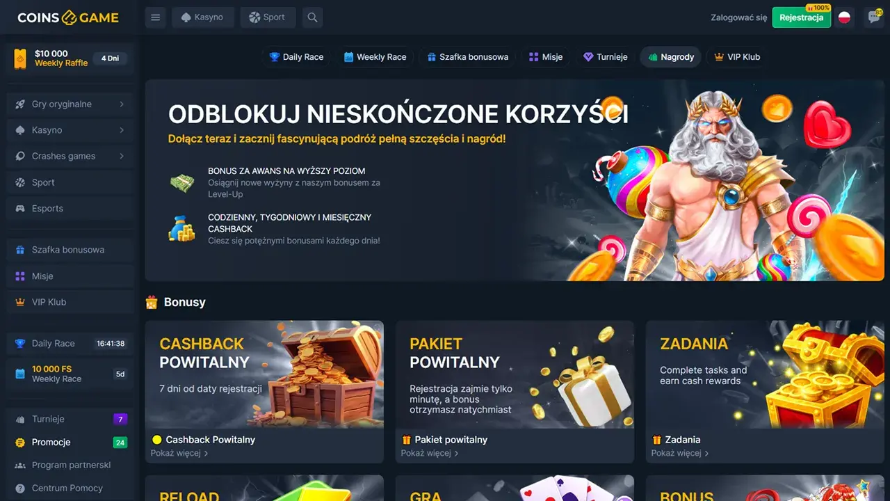 Coins.Game Casino Promocje Coins.Game Casino Promocje