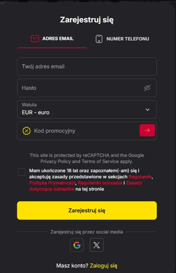 FieryPlay Casino Formularz Rejestracyjny FieryPlay Casino Formularz Rejestracyjny