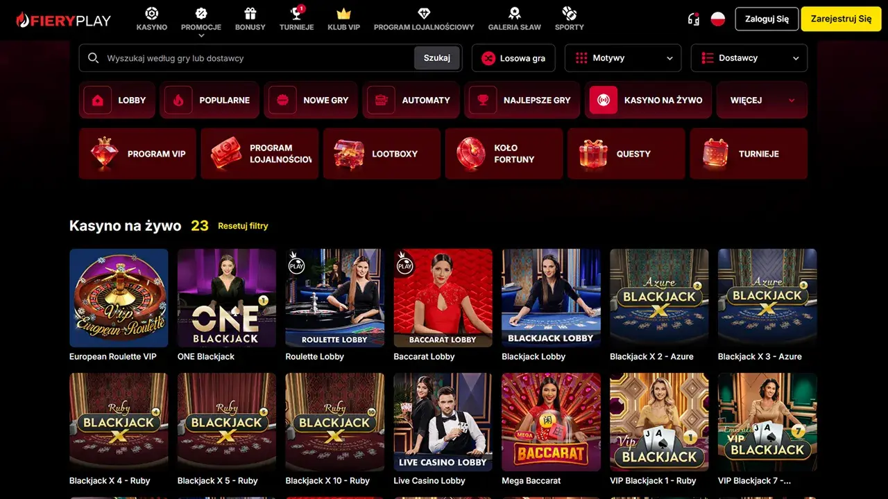 FieryPlay Casino Krupier na Żywo FieryPlay Casino Krupier na Żywo