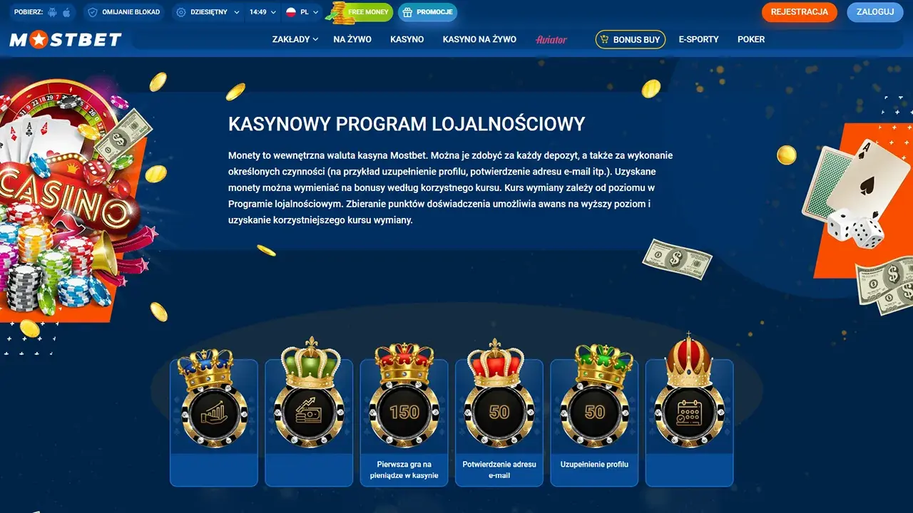 MostBet Casino Program Lojalnościowy