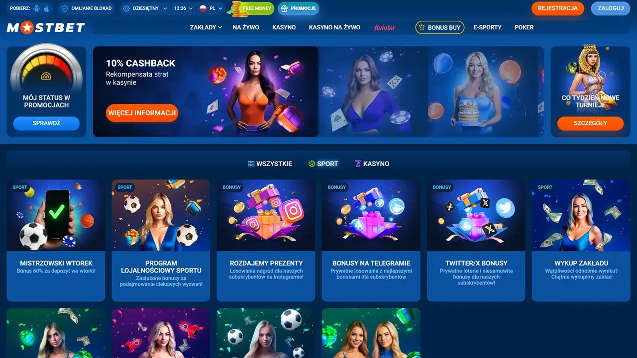 MostBet Casino Bonus Sportowy