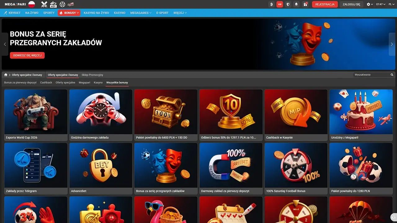 MegaPari Casino Promocje