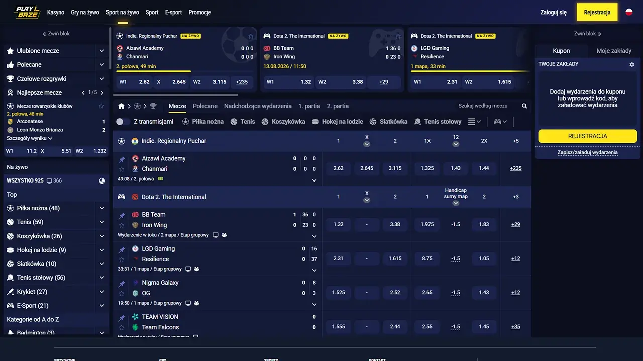 PlayBaze Casino Zakłady Sportowe
